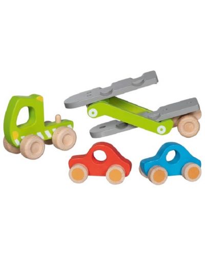Детска играчка Goki - Автовоз с две коли - 4