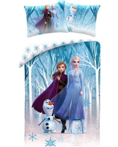 Детски спален комплект Halantex - Frozen: Elsa, Anna, Olaf - 1