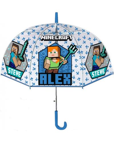 Детски чадър Coriex Minecraft - Бяло и синьо - 1