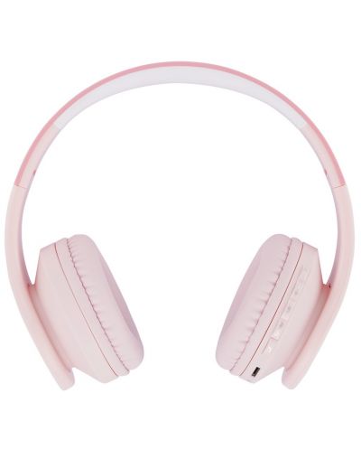 Детски слушалки с микрофон PowerLocus - P1, безжични, розови - 3