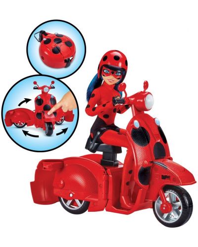 Детска играчка Playmates Miraculous - Трансформиращ се скутер с Калинка - 4