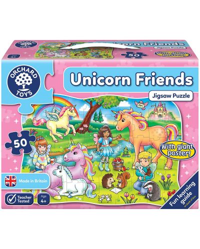 Детски пъзел Orchard Toys - Приятели еднорози, 50 части - 1