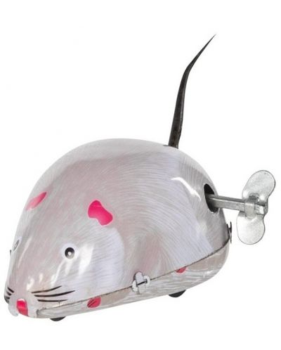 Детска играчка Goki - Метална мишка с навиващ се механизъм - 1