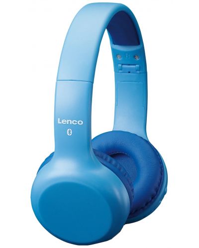Детски слушалки с микрофон Lenco - HPB-110BU, безжични, сини - 5