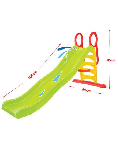 Детска пързалка Mochtoys - Зелена, 205 cm - 1