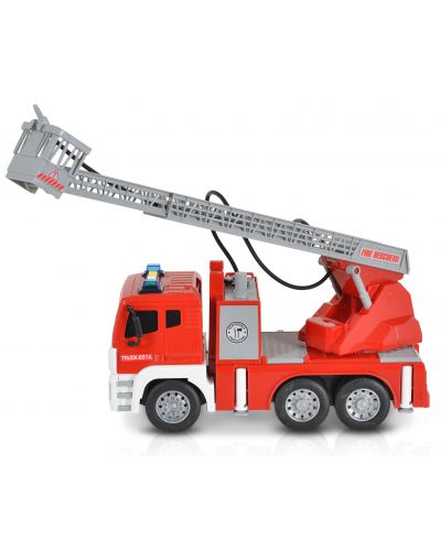 Детска играчка Moni Toys - Пожарен камион с кран, 1:12 - 4