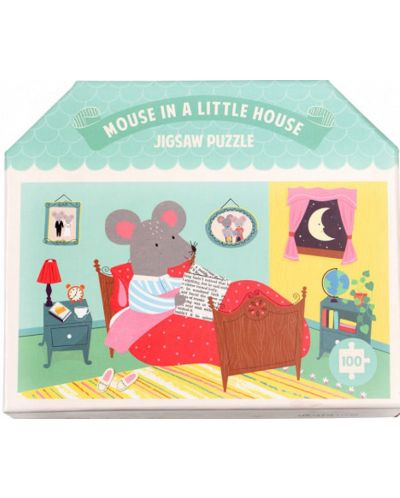 Детски пъзел Rex London - Мишка в къща, 100 части - 1