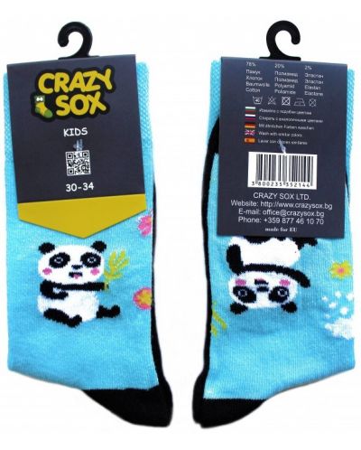 Детски чорапи Crazy Sox - Панда, размер 30-34 - 1