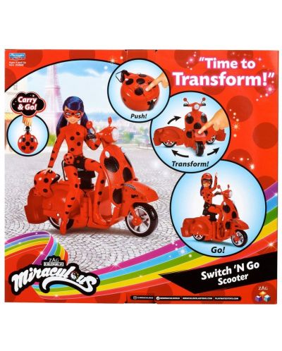 Детска играчка Playmates Miraculous - Трансформиращ се скутер с Калинка - 3