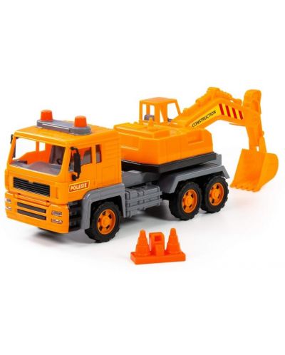 Детска играчка Polesie - Камион с багер Diamond - 2