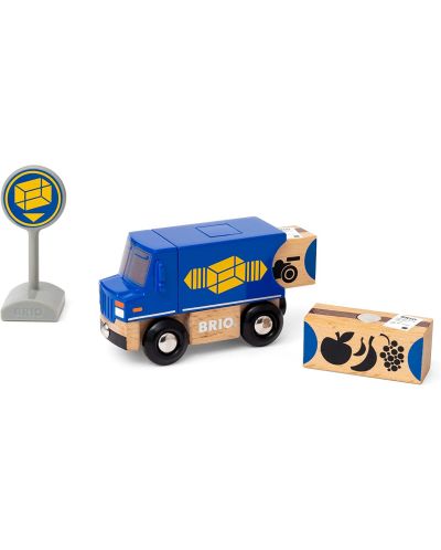 Детски комплект Brio World - Камионче за доставки - 3