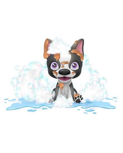 Детска играчка Kidz World Washy Friends - Кално кученце за къпане, Boston Terrier - 6