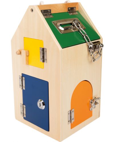 Детска дървена играчка Small Foot - Къща с ключалки - 4