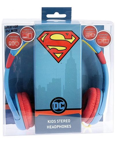 Детски слушалки OTL Technologies - Superman, сини - 3