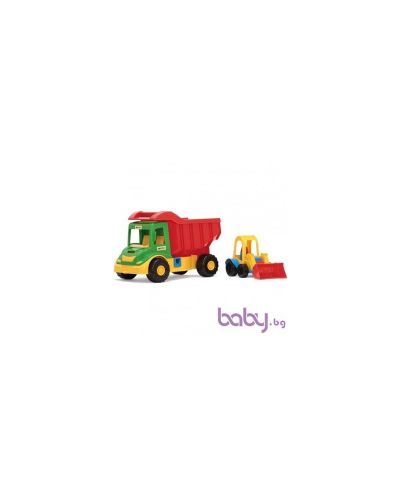 Детска играчка - Камион и бъги багер в комплект - 1