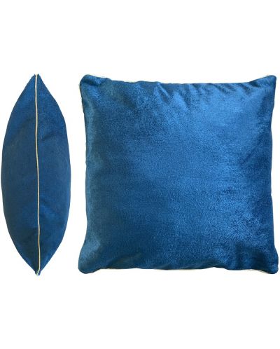 Декоративна възглавница Aglika - Lux, 45 х 45 cm, кадифе, синя - 1