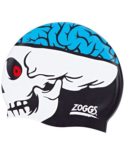 Детска плувна шапка Zoggs - Skull, 6-14 години, многоцветна - 1