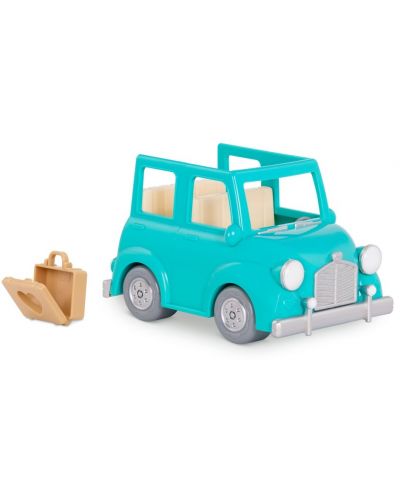 Детска играчка Battat Li'l Woodzeez - Кола, зелена, с куфарче - 2