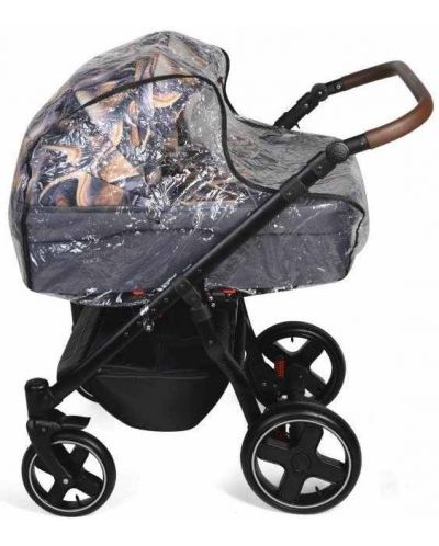 Детска количка за близнаци Dorjan Quick Twin 2в1, тъмно сива - 4