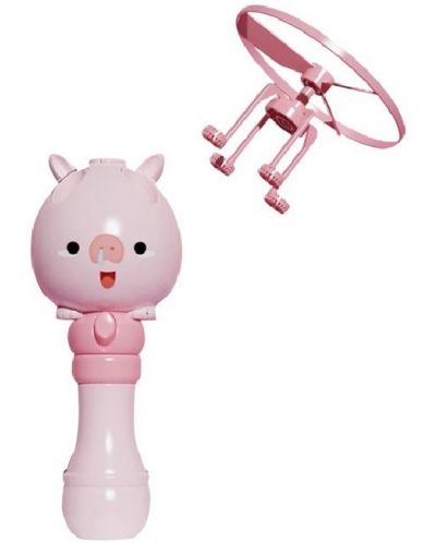 Детска играчка Raya Toys - Изстрелвачка за сапунени балони Прасе - 1
