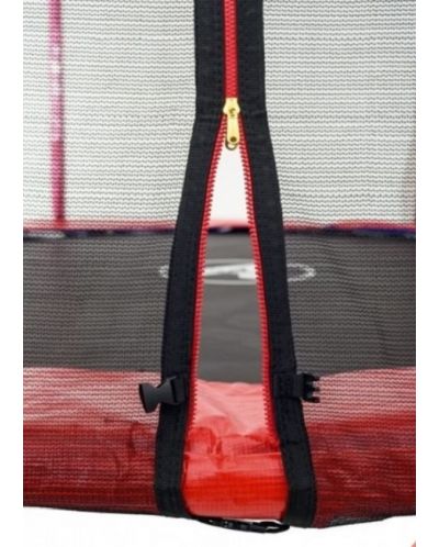 Детски батут Atleto - С мрежа и стълба, 305 cm, червен - 2