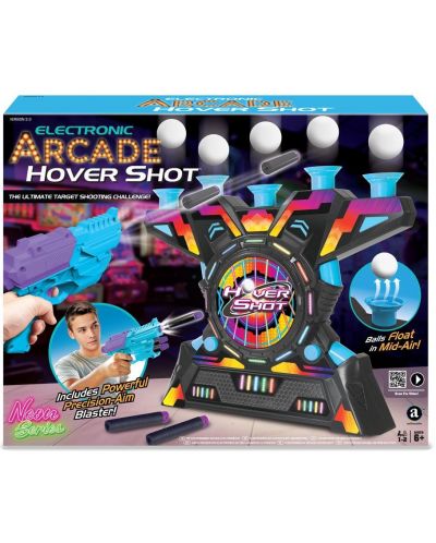Детска игра Ambassador - Електронна въздушна мишена с топчета и бластер - 1
