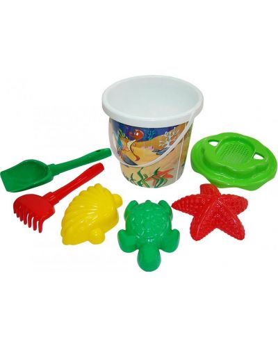 Детски плажен комплект Polesie Toys - Sunflower, 7 части, асортимент - 2