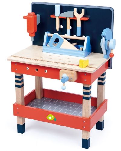 Детска дървена работилница Tender Leaf Toys - С инструменти, 19 части - 2