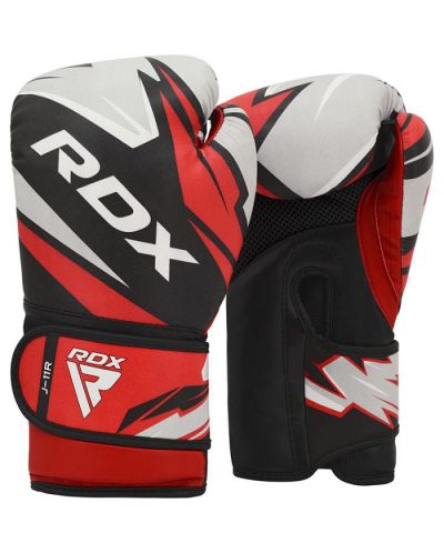 Детски боксови ръкавици RDX - J11, 6 oz, червени/черни - 1