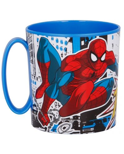 Детска чаша за микровълнова Stor - Spiderman, 350 ml - 1