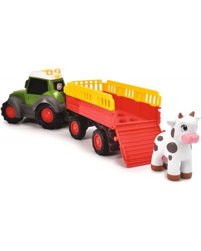 Детска играчка Dickie Toys ABC - Трактор с ремарке за животни, Fendti - 2