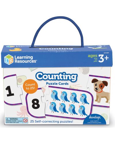 Детска игра Learning Resources - Карти-пъзел за броене, 15.2 x 7.6 cm - 2