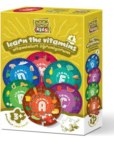 Детски пъзел Art Puzzle от 54 части - Научи витамините - 1
