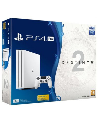 Sony PlayStation 4 Pro 1TB + Destiny 2 Bundle - Glacier White - 1