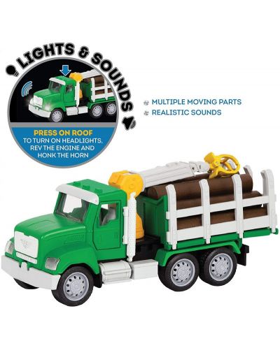 Детска играчка Battat Driven - Мини камион за дърводобив - 4