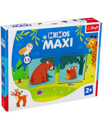 Детска мемори игра Memos Maxi - Животинки родители и деца - 1