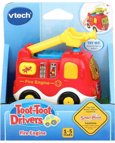 Детска игрчака Vtech - Мини количка, пожарна кола с вишка - 1