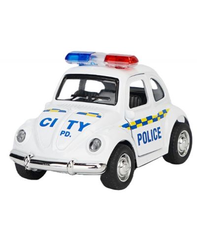 Детска играчка Raya Toys - Полицейска кола със звук и светлини, бяла - 1