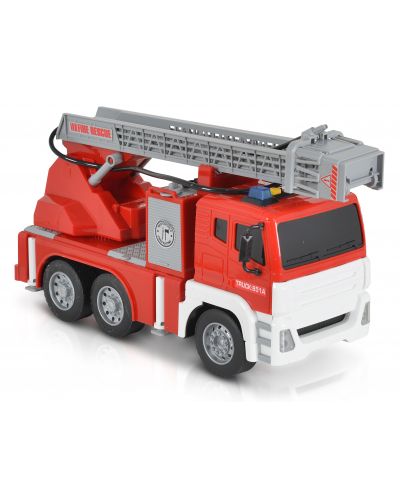 Детска играчка Moni Toys - Пожарен камион с кран, 1:12 - 2