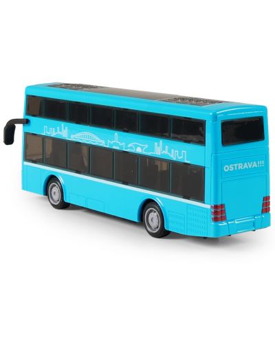 Детска играчка Rappa - Двуетажен автобус, 19 cm, син - 3