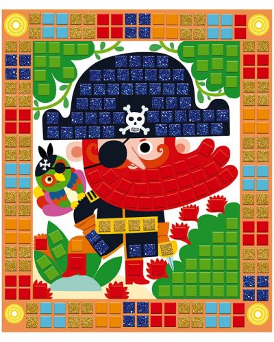 Детска игра Janod - Мозайка с пирати - 1