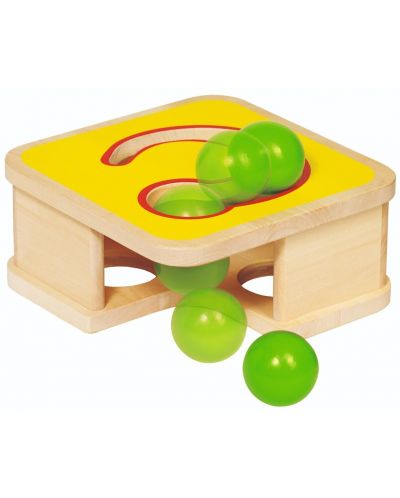 Детска дървена игра Goki - С чук и топчета - 2