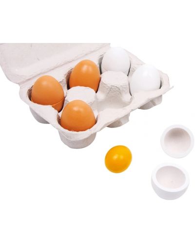 Детски игрален комплект Small Foot - Яйца с купа и бъркалка, 15 части - 2
