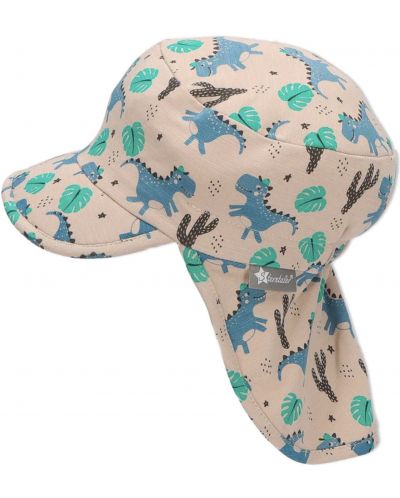 Детска лятна шапка с UV 50+ защита Sterntaler - С динозаври, 47 cm, 9-12 месеца - 2