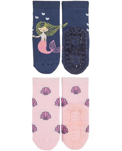 Чорапи със силиконова подметка Sterntaler - С русалка, 17/18 размер, 6-12 месеца, 2 чифта - 2
