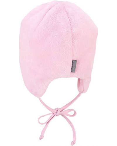 Детска зимна шапка ушанка Sterntaler - Мече, 47 cm, 9-12 месеца, розова - 4
