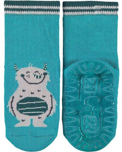 Детски чорапи със силикон Sterntaler - Fli Air, сив меланж, 17/18, 6-12 месеца - 2