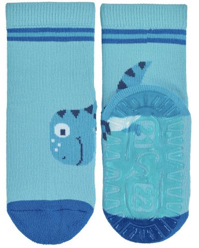 Детски чорапи  със силиконова подметка Sterntaler- С динозавър, 17/18 размер, 6-12 месеца - 1