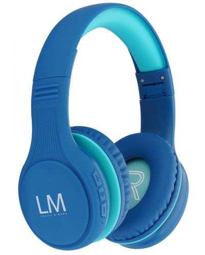Детски слушалки PowerLocus - Louise&Mann K1 Kids, безжични, сини - 2