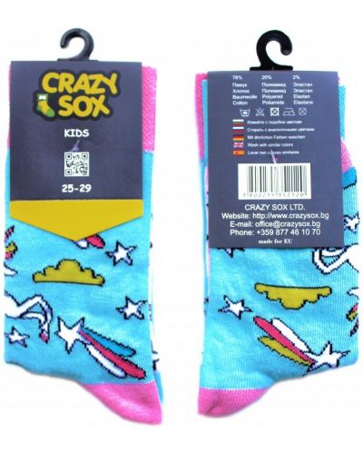 Детски чорапи Crazy Sox - Еднорог, размер 25-29 - 1